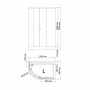 Душевой уголок с поддоном 120x80 BandHours Alba R 180311211 Душевой уголок с поддоном 120x80 BandHours Alba R 180311211