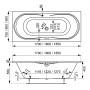 Акриловая ванна VAGNERPLAST BRIANA 170x75 Акриловая ванна VAGNERPLAST BRIANA 170x75