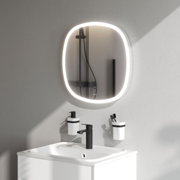 Зеркало Am.Pm Func 55 см M8FMOX0551WGS с подсветкой белое