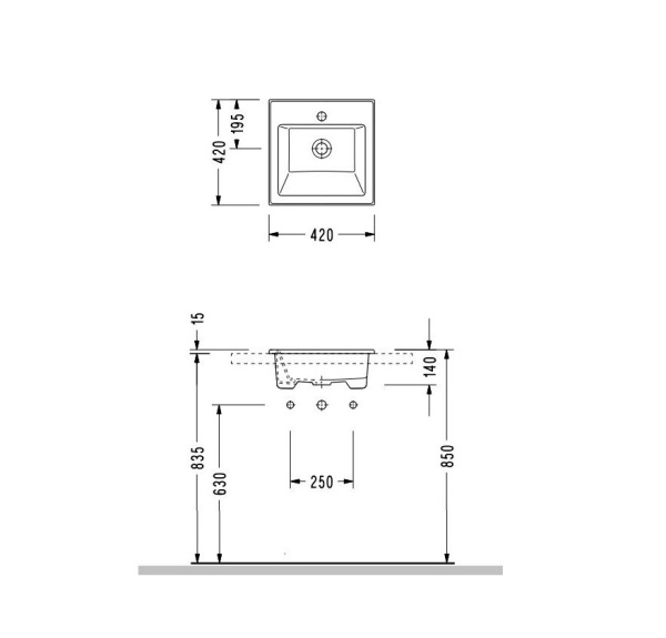 Раковина Serel Washbasin 3014 42х42 см Раковина Serel Washbasin 3014 42х42 см