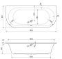 Акриловая ванна пристенная 180x80 см Cezares METAURO Metauro-wall-180-80-40-w37 белый Акриловая ванна пристенная 180x80 см Cezares METAURO Metauro-wall-180-80-40-w37 белый