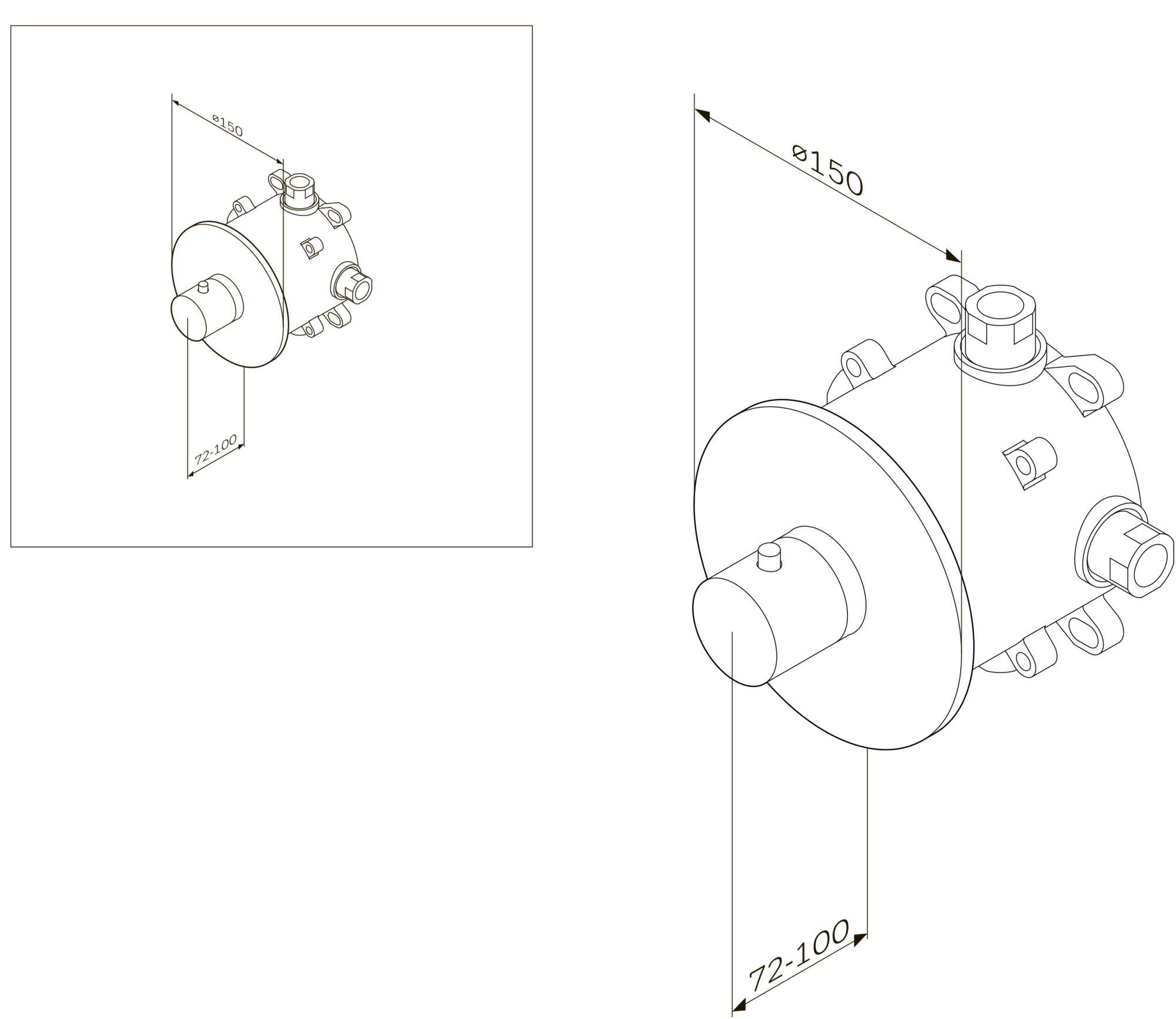 Встраиваемый смеситель с термостатом Am.Pm Like F8075500 хром глянцевый