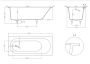 Ванна из литьевого камня Salini Ornella 170х75 102311G белая глянцевая