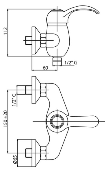Смеситель Caprigo Maggiore 11-016-crm для душа хром глянцевый