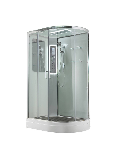 Душевая кабина с баней AvaCan 120x80 A2812LLED профиль хром