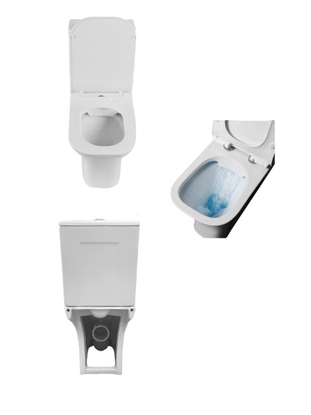 Унитаз-компакт Ceruttispa Vettore CT7192 безободковый с микролифтом