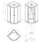 Душевая кабина 90x90 AM.PM X-Joy W94C-401-090BT стекло прозрачное профиль черный матовый Душевая кабина 90x90 AM.PM X-Joy W94C-401-090BT стекло прозрачное профиль черный матовый