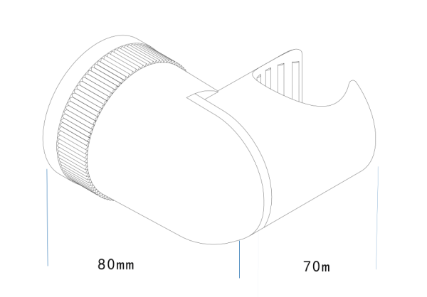 Держатель душевой лейки Voda D17 хром глянцевый