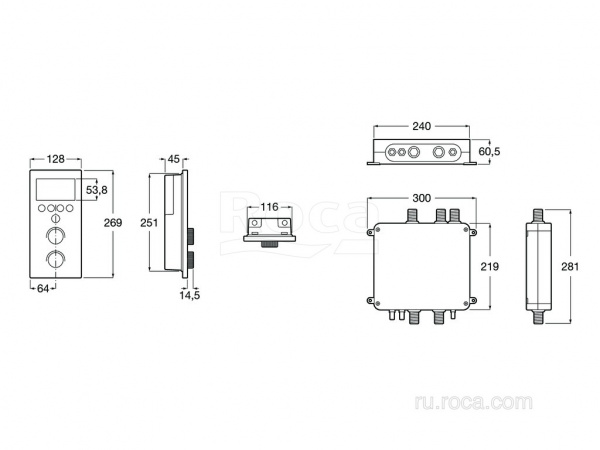 Смеситель Roca SmART Shower для душа скрытого монтажа 5D124AC00 Смеситель Roca SmART Shower для душа скрытого монтажа 5D124AC00