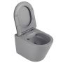 Унитаз подвесной безободковый ABBER Bequem AC1102MG серый матовый с сиденьем Унитаз подвесной безободковый ABBER Bequem AC1102MG серый матовый с сиденьем