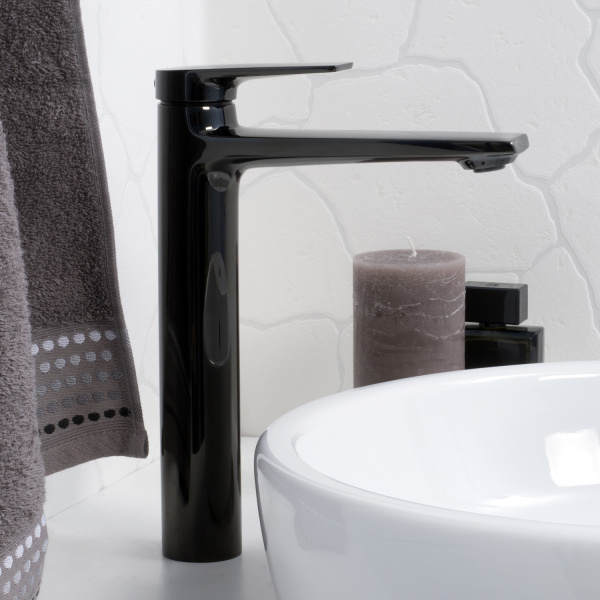 Смеситель для раковины WasserKRAFT Glan 6603H черный глянцевый