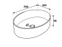 Раковина Runo Ovale 50 см 00-00001359 накладная