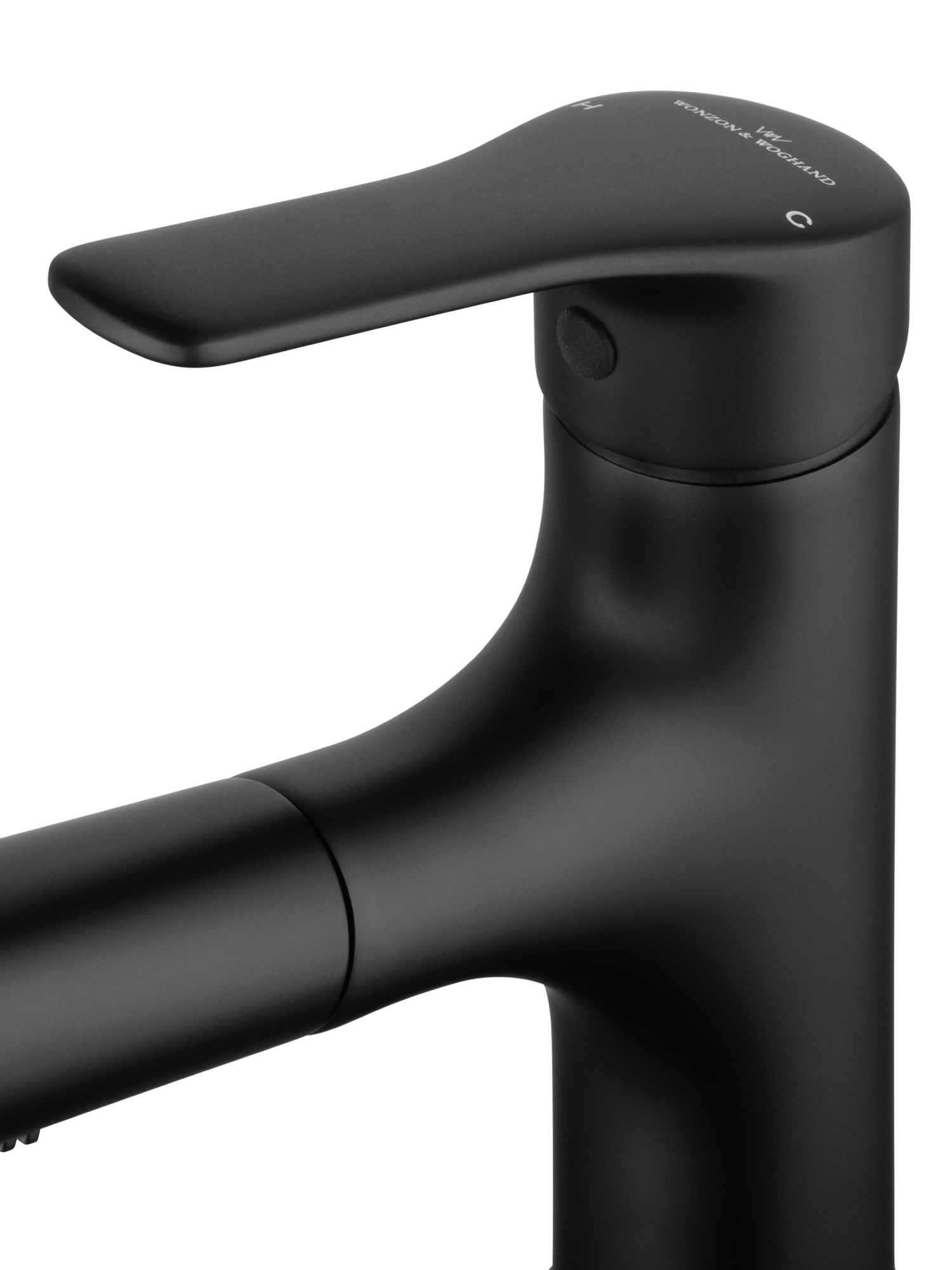 Смеситель для раковины с гигиеническим душем Wonzon & Woghand WW-AE4151-MB черный матовый