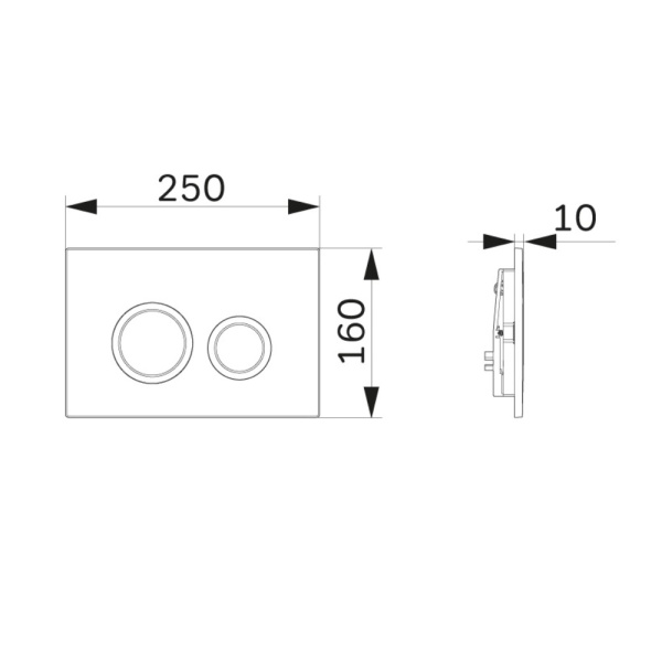 Кнопка смыва AM.PM ErgoFit L I110101 белая глянцевая