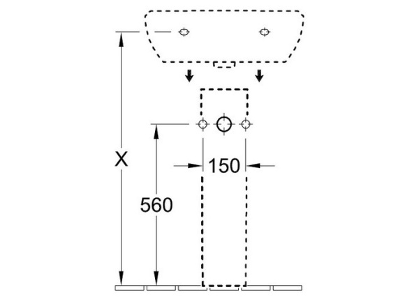 Пьедестал для раковины Villeroy & Boch O.Novo 52650001