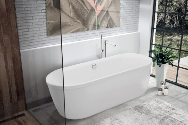 Ванна акриловая Cezares Metauro 180x80 METAURO-Central-180-80-40-W-MATT