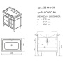 Тумба под раковину Caprigo Borgo 80 см 33412CH-B231 напольная белая