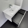 Тумба с раковиной Comforty Мадрид 80 см 00-00017865 подвесная белая