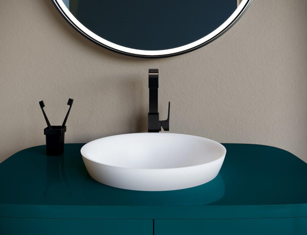 Раковина накладная Salini Marea 40 см 1802203M белая