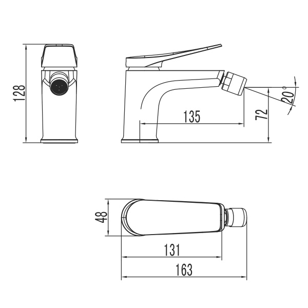 Смеситель для биде Lemark Bronx LM3708BL Смеситель для биде Lemark Bronx LM3708BL