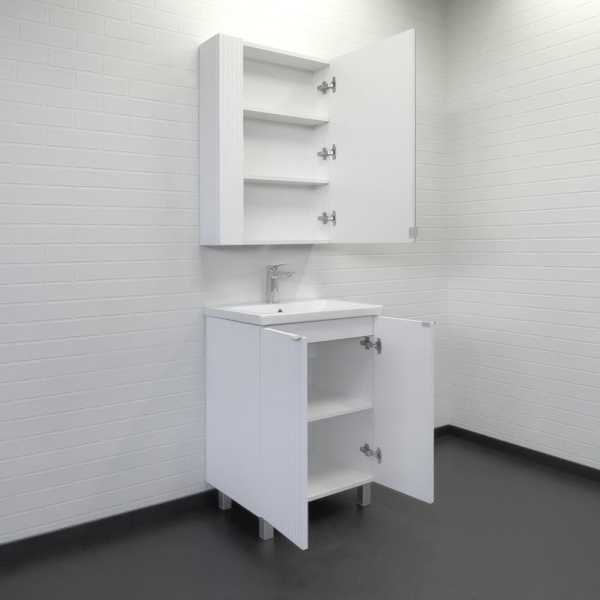 Тумба с раковиной Comforty Лима 60 см 00-00019241 напольная белая