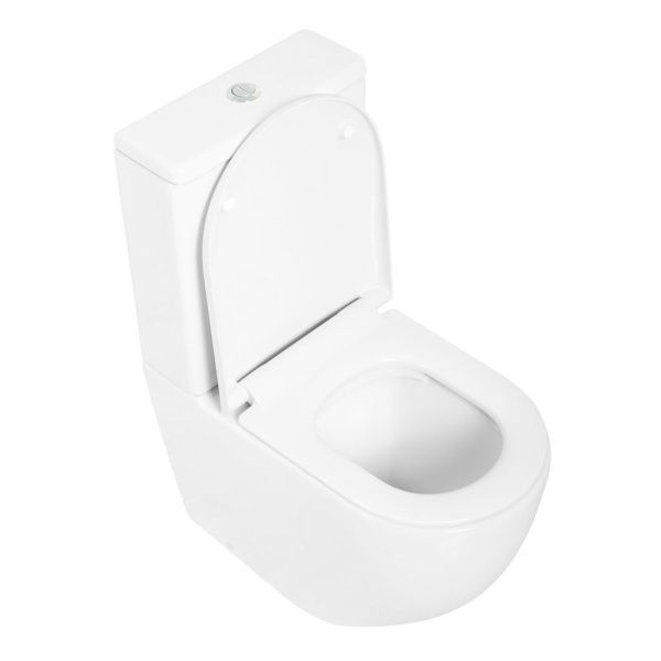Унитазкомпакт безободковый с бачком и сиденьем  Cezares STYLUS CZR-152-CPR/CZR-GN-SC Унитазкомпакт безободковый с бачком и сиденьем  Cezares STYLUS CZR-152-CPR/CZR-GN-SC