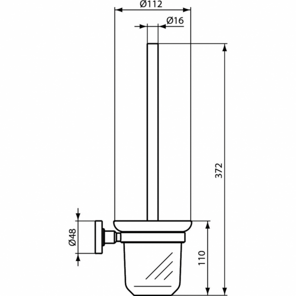 Туалетная щетка с держателем Ideal Standard IOM A9119XG Туалетная щетка с держателем Ideal Standard IOM A9119XG