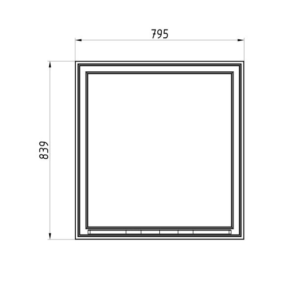 Зеркало с полочкой 80x90 см Asb-Woodline Монте 10776 бежевый Зеркало с полочкой 80x90 см Asb-Woodline Монте 10776 бежевый