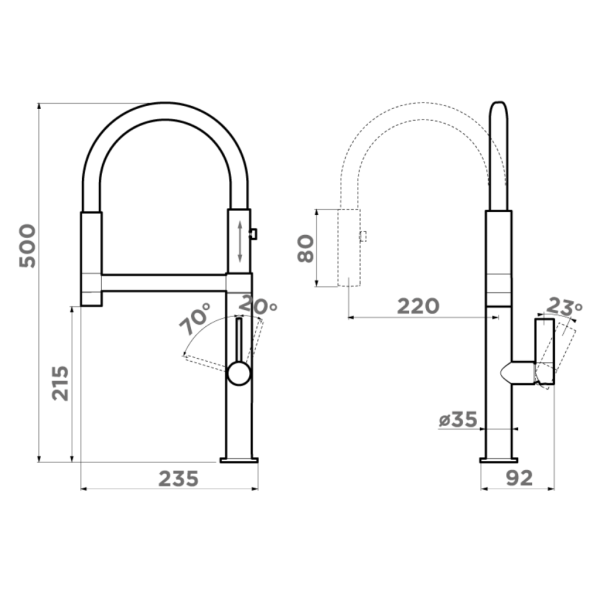 Смеситель для кухни Omoikiri Osaka 4994332 хром/белый