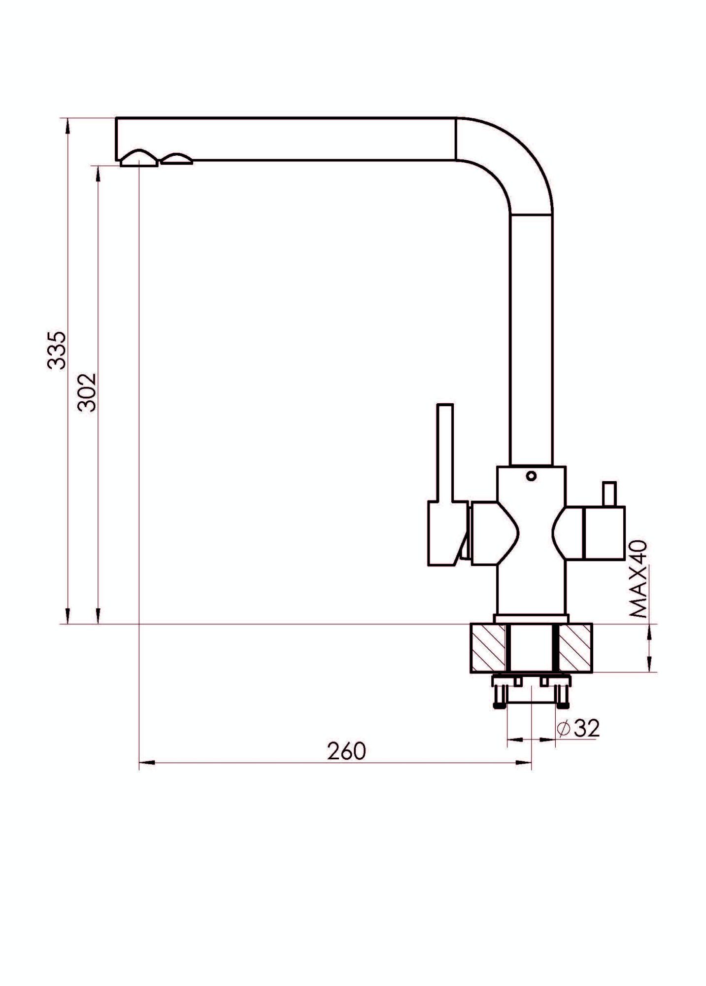 Смеситель Florentina 333.40H.2123.307 Серый шёлк