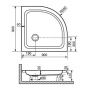 Душевой поддон полукруглый RGW STYLE P 90x90 16180499-11 Душевой поддон полукруглый RGW STYLE P 90x90 16180499-11