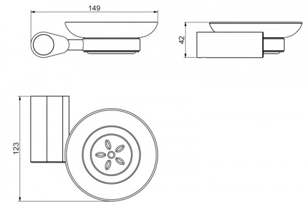 Мыльница стеклянная ART&MAX VERONA PUSH AM-M-031-CR Мыльница стеклянная ART&MAX VERONA PUSH AM-M-031-CR