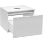Тумба под раковину Runo Бари 60 см 00-00001473 подвесная белая