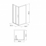 Душевой уголок без поддона 100x80 BandHours Snow/Side-Glass 810 190200001 Душевой уголок без поддона 100x80 BandHours Snow/Side-Glass 810 190200001