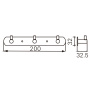Планка AZARIO NESSY 3 крючка хром AZ-1513 Планка AZARIO NESSY 3 крючка хром AZ-1513