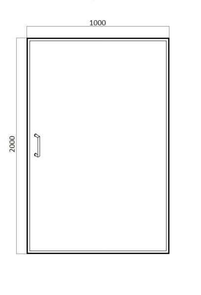 Душевая дверь в нишу 100x200 Bravat Drop BD100.4110A Душевая дверь в нишу 100x200 Bravat Drop BD100.4110A