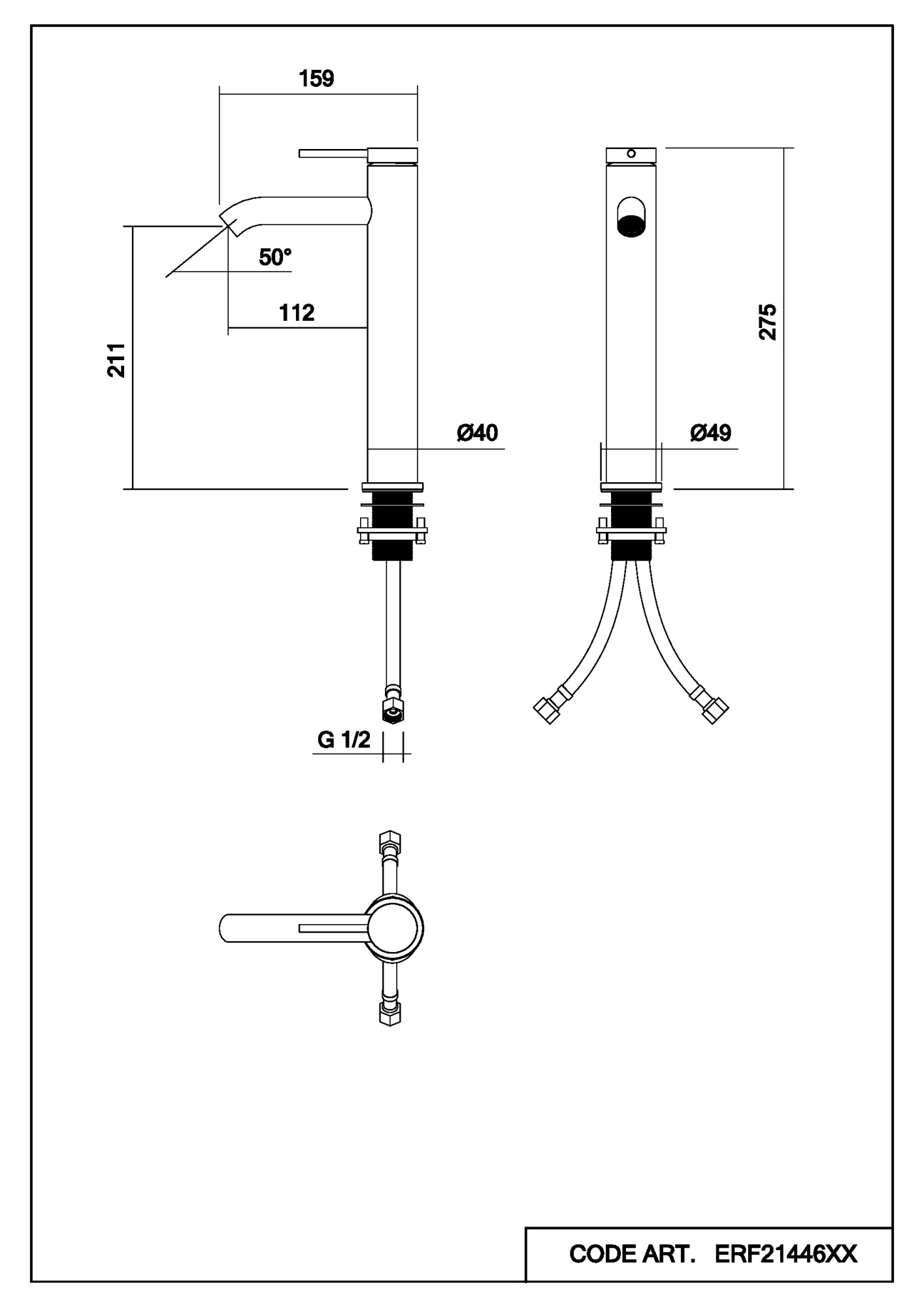 Смеситель для раковины Abelsberg Fluida ERF22003BG королевское золото брашированный