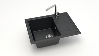 Мойка для кухни Santegro 60 см SZ150-575/Q4 черная матовая