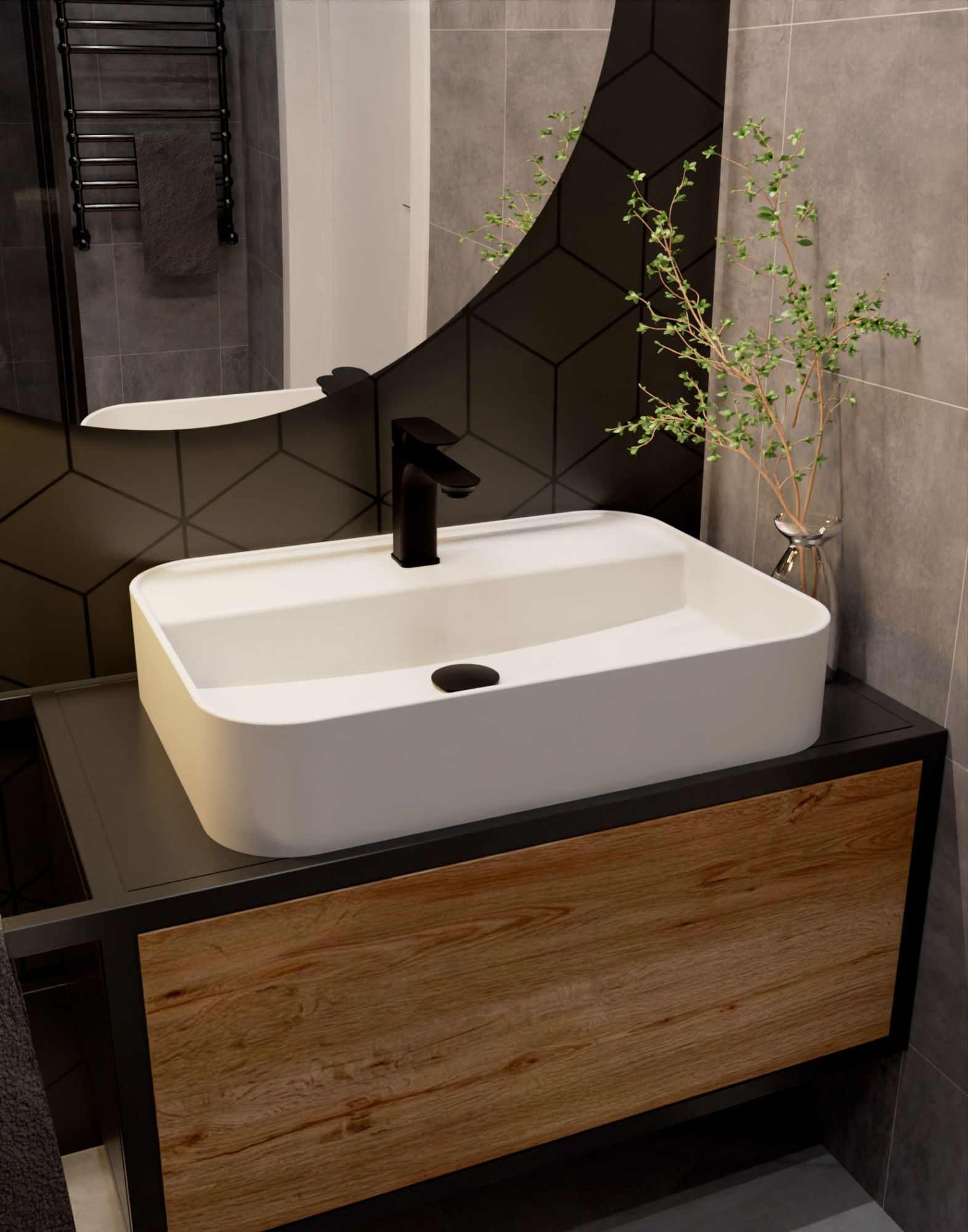 Смеситель AQUAme Monza AQM6310MB черный матовый