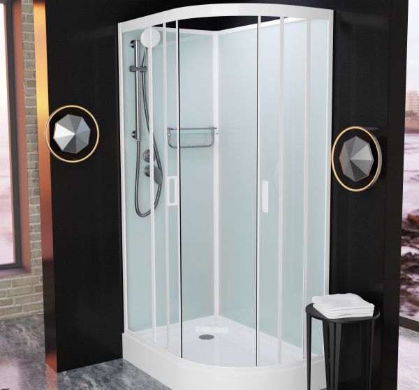 Душевая кабина Frank F412L М White без крыши матовое стекло Размер:120*80*220см 20021 Душевая кабина Frank F412L М White без крыши матовое стекло Размер:120*80*220см 20021