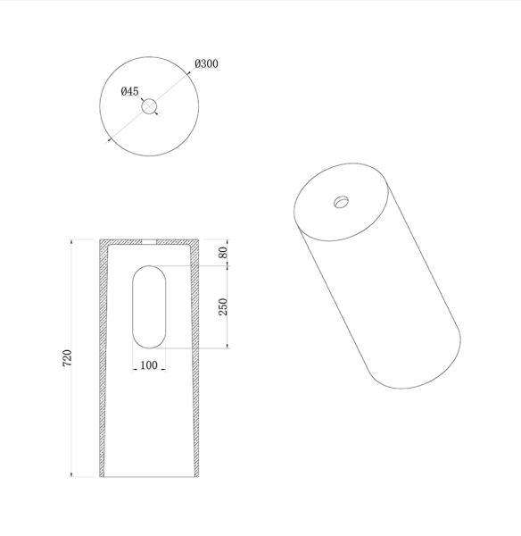 Пьедестал для раковины Armadi Art Sole 801-Base-DOak