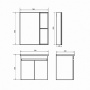 Шкаф зеркальный Comforty Осло 70 см 00-00006164 бетон светлый