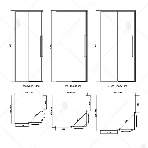 Душевой уголок RGW SV-31B 80x80x195 32323188-14 Душевой уголок RGW SV-31B 80x80x195 32323188-14