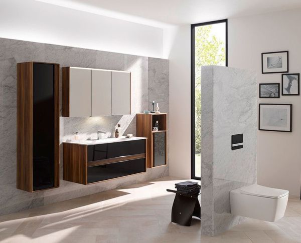 Пенал левосторонний 35х40х160 см VitrA Metropole 58204 сливовое дерево Пенал левосторонний 35х40х160 см VitrA Metropole 58204 сливовое дерево