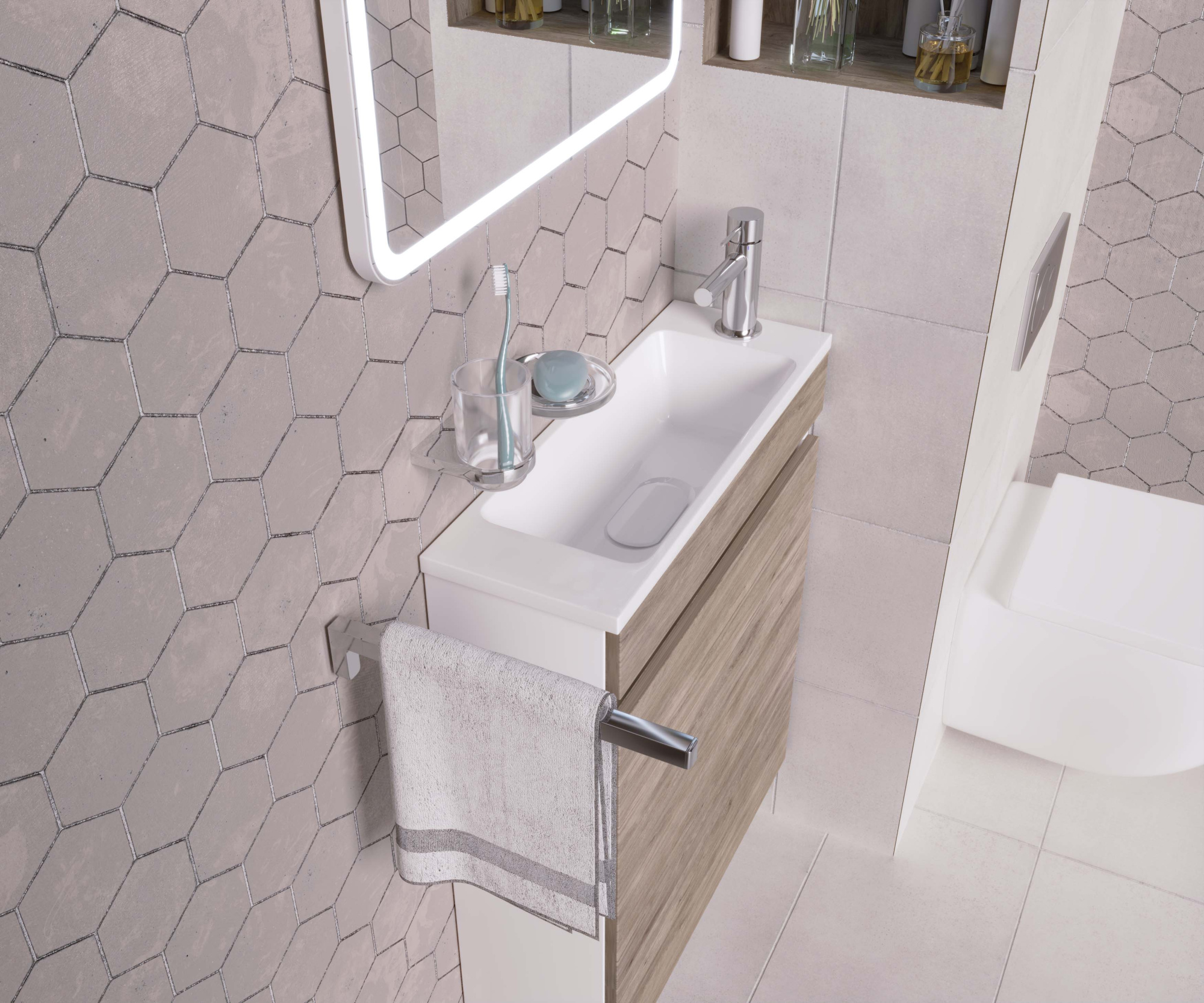 Мебельная раковина Madera Modul 4627173210614 60 см белая глянцевая