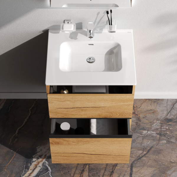 Тумба под раковину Am.Pm Sense 60 см M7BFUX0602OF подвесная светлое дерево