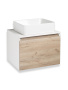Тумба под раковину Runo Бари 60 см 00-00001374 подвесная крафт дуб