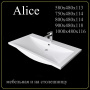 Мебельная раковина Madera Alice 4627173210300 60 см белая глянцевая