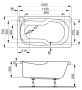 Ванна акриловая Vagnerplast Nike 120x70 VPBA127NIK2E-04