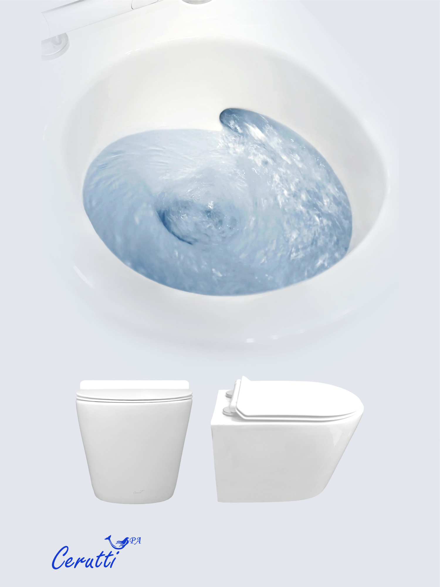 Унитаз подвесной Ceruttispa Luigi CT11101 безободковый с микролифтом